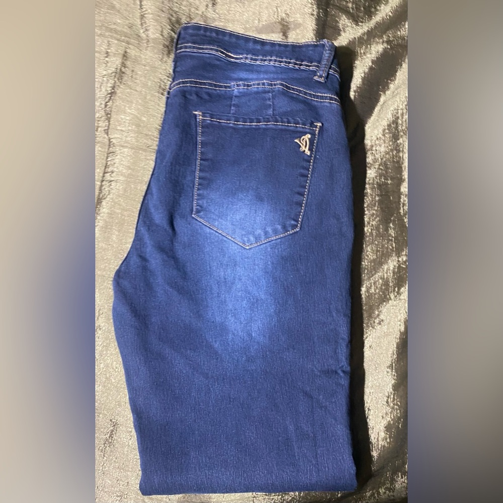 VIP Juniors Dark Wash Skinny Jeans 15/16 - Picture 13 of 13